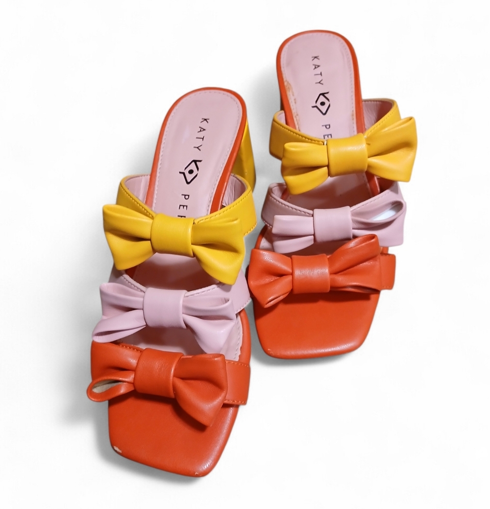 Katy Perry Women's Size 6 Multicolor Bow Sandals - Picture 8 of 8
